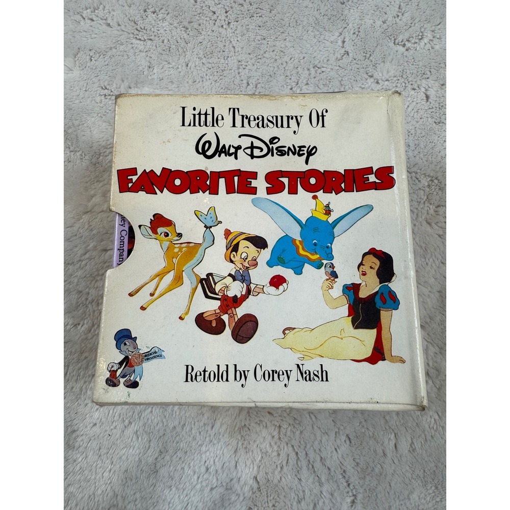 Vintage 1986 Walt Disney Favorite Stories Little Treasury 6 Board Book Set Boxed